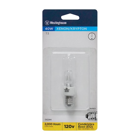 Westinghouse Westinghouse 40 W T3 Specialty Incandescent Bulb E12 (Candelabra) White 1 pk 0624400